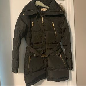Michael Kors Belted Puffer Coat